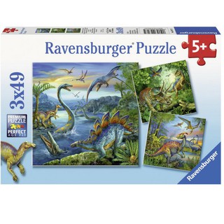 Bộ xếp hình puzzle Ravensburger khủng long 3 bộ 49 mảnh 09317 5