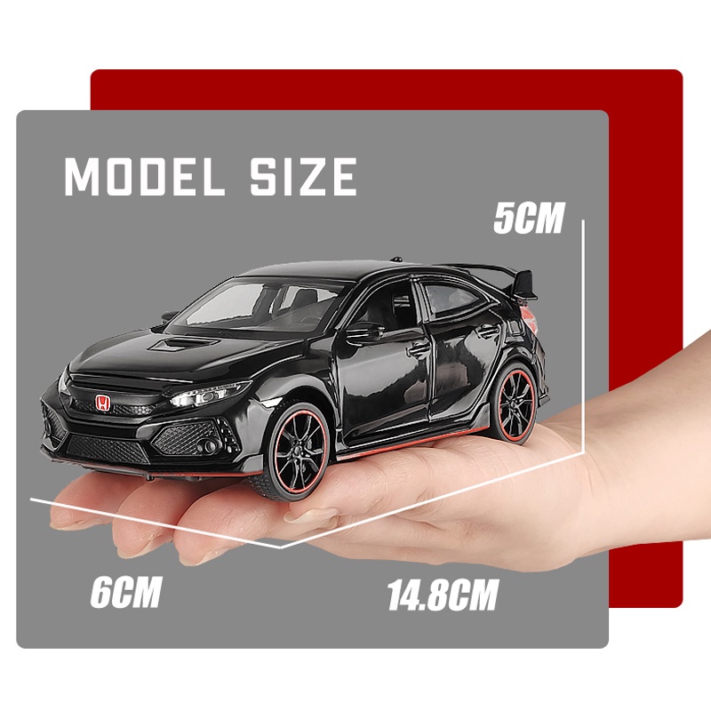 Mô Hình Xe Hơi Honda Civic Type-R Bằng Hợp Kim Tỉ Lệ 1: 32