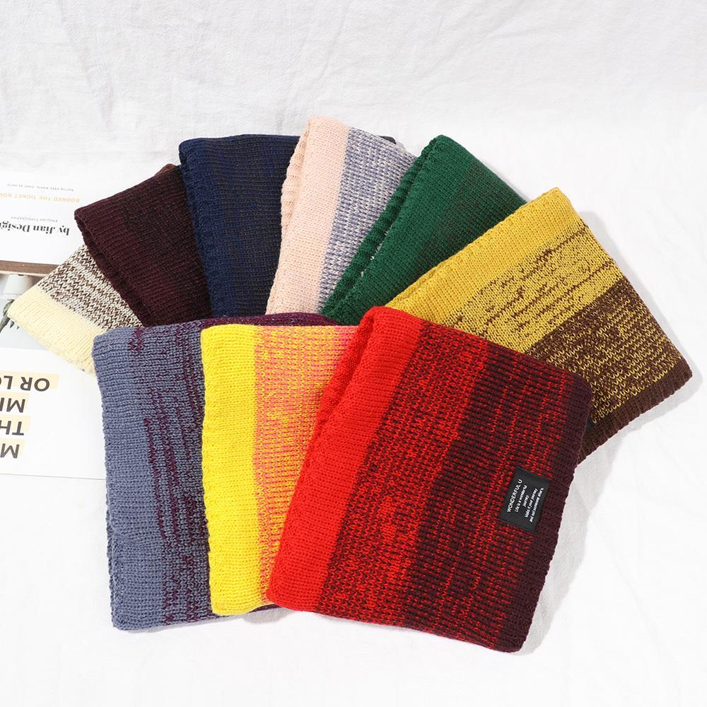 Yve Khăn Choàng Cổ Dệt Kim Dày Dặn Ấm Áp unisex