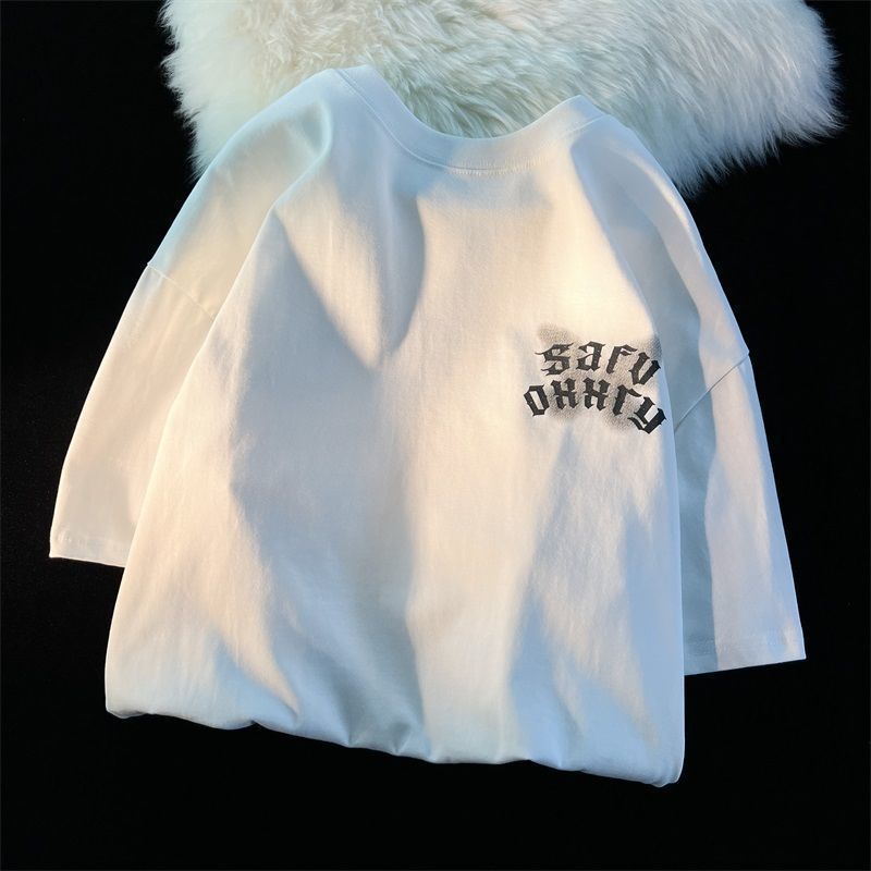 Áo Thun Tay Ngắn Dáng Rộng In Hình Bướm Khói Kiểu Đường Phố Mỹ Cá Tính Cho Nữ