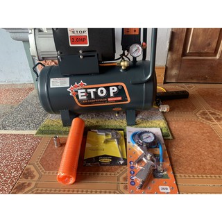 MÁY NÉN KHÍ ETOP 30L CHẠY DẦU(Model XH-3Pf 30L, máy dầu)KÈM PHỤ KIỆN