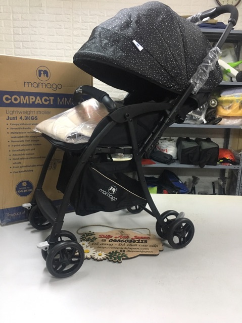 Xe đẩy Kids Plaza Compact 319 ( tên cũ Mamago Compact 319 màu đen, Compact 319 Linen Premium xanh, đỏ