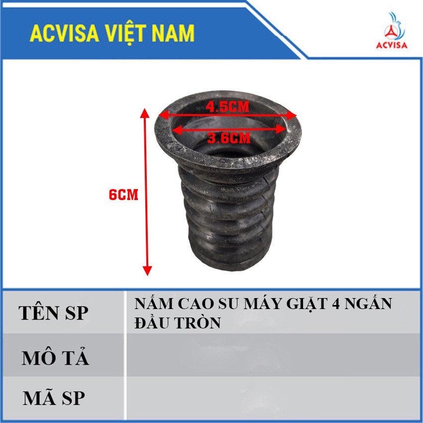 Nấm cao su xả máy giặt các loại Toshiba/ Samsung/ LG/ Sanyo/ Gắn liền tay sắt/ Gắn liền tay nhựa