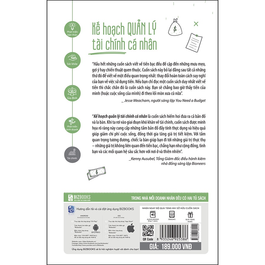 BIZBOOKS - Sách - Kế Hoạch Quản Lý Tài Chính Cá Nhân: Phương Pháp 9 Bước Để Đạt Được Tự Do Tài Chính