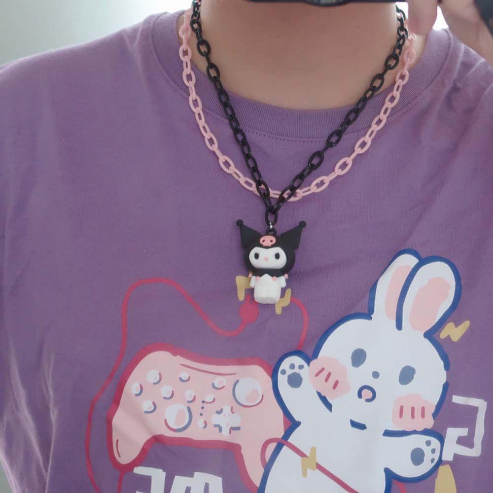 MOCHO Vòng Cổ Choker Bằng Nhựa Acrylic In Họa Tiết Hoạt Hình Phong Cách Hàn Quốc Cho Nữ