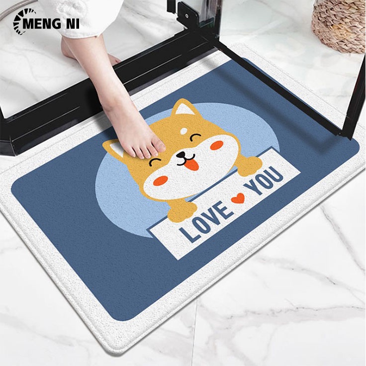 Miếng lót sàn nhà tắm MENGNI in họa tiết hoạt hình dễ thương phong cách hiện đại