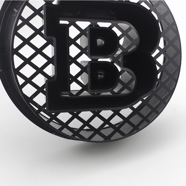 Logo 185mm Gắn Phía Trước Xe Hơi BRABUS Mercedes Benz G class W463 G500 G350 G63 G65 Đen