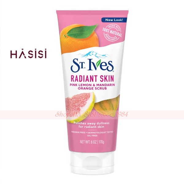 Sữa Rửa Mặt Tẩy Tế Bào Chết St.IVES RADIANT SKIN PINK LEMON &amp; MADARIN ORANGE SCRUB 170g