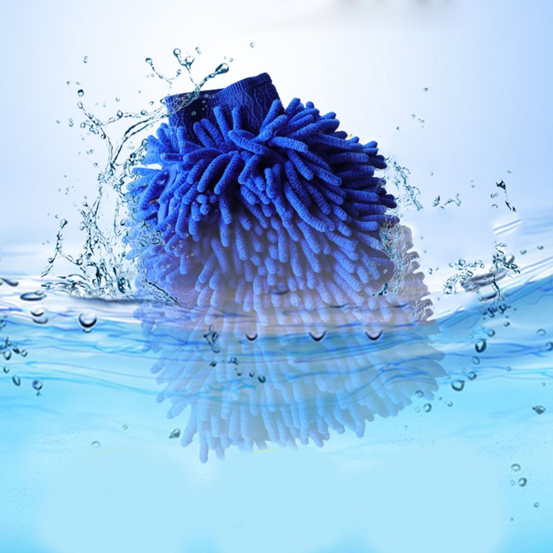 Găng Tay Lau Chùi Bằng Sợi Microfiber Chenille Không Trầy Xước Nhanh Chóng Hỗ Trợ Giặt Rửa