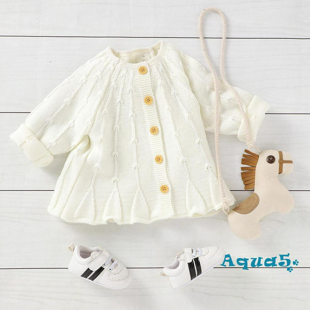 Áo Cardigan Dệt Kim Màu Trơn Dành Cho Bé Gái