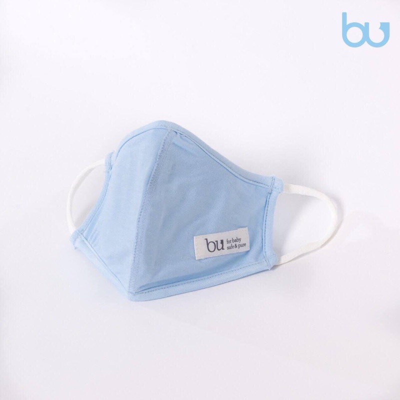 Khẩu trang trẻ em sợi tre kháng khuẩn Bu Baby (set 2 chiếc)