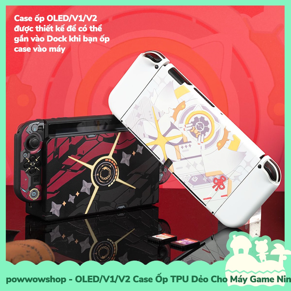 [Sẵn VN - Hỏa Tốc] Oled/V1/V2 Case Ốp Nhựa TPU Dẻo Cho Máy Game Cầm Tay Nintendo Switch Phong Cách Game Xenoblade 3