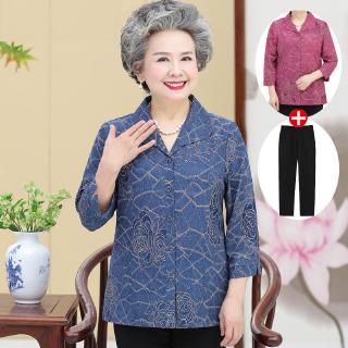 Áo Khoác Sơ Mi Vải Mỏng Thiết Kế Thanh Lịch Cho Phụ Nữ Trung Niên