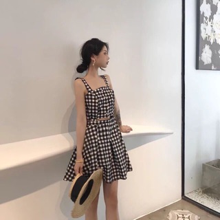 Set váy caro
