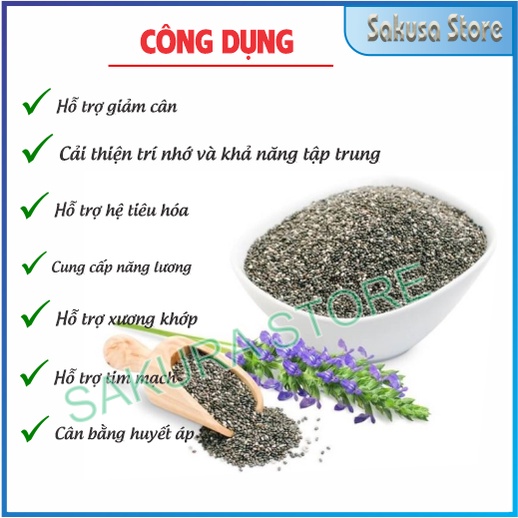 Hạt chia Úc Black Bag Chia túi đen 500gr giàu dinh dưỡng hàng chuẩn loại 1