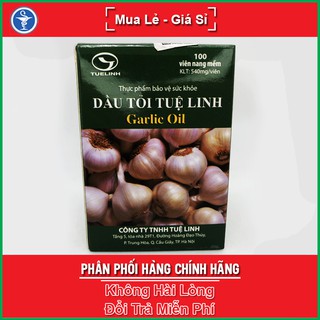 Dầu Tỏi Tuệ Linh (Garlic Oil) Hộp 100 viên - Giúp Kiểm Soát Mỡ Máu, Tăng Sức Đề Kháng