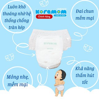 [TRỢ GIÁ MÙA COVID] Bỉm Quần KOREMOM - Tã Quần Cao Cấp Hàn Quốc Mềm Nhẹ Khô Thoáng - Đủ size M52/L48/XL44/XXL40