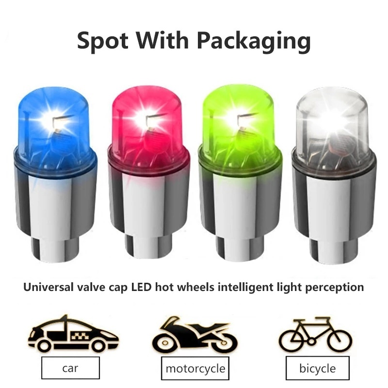 Nắp Van Bánh Xe Có Đèn LED Độc Đáo Trang Trí Xe Hơi / Xe Máy