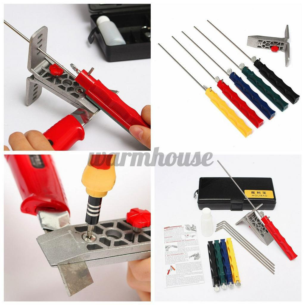 Fix-Angle Knife Sharpener Professional Kitchen Sharpening System + 5 Whetstone !