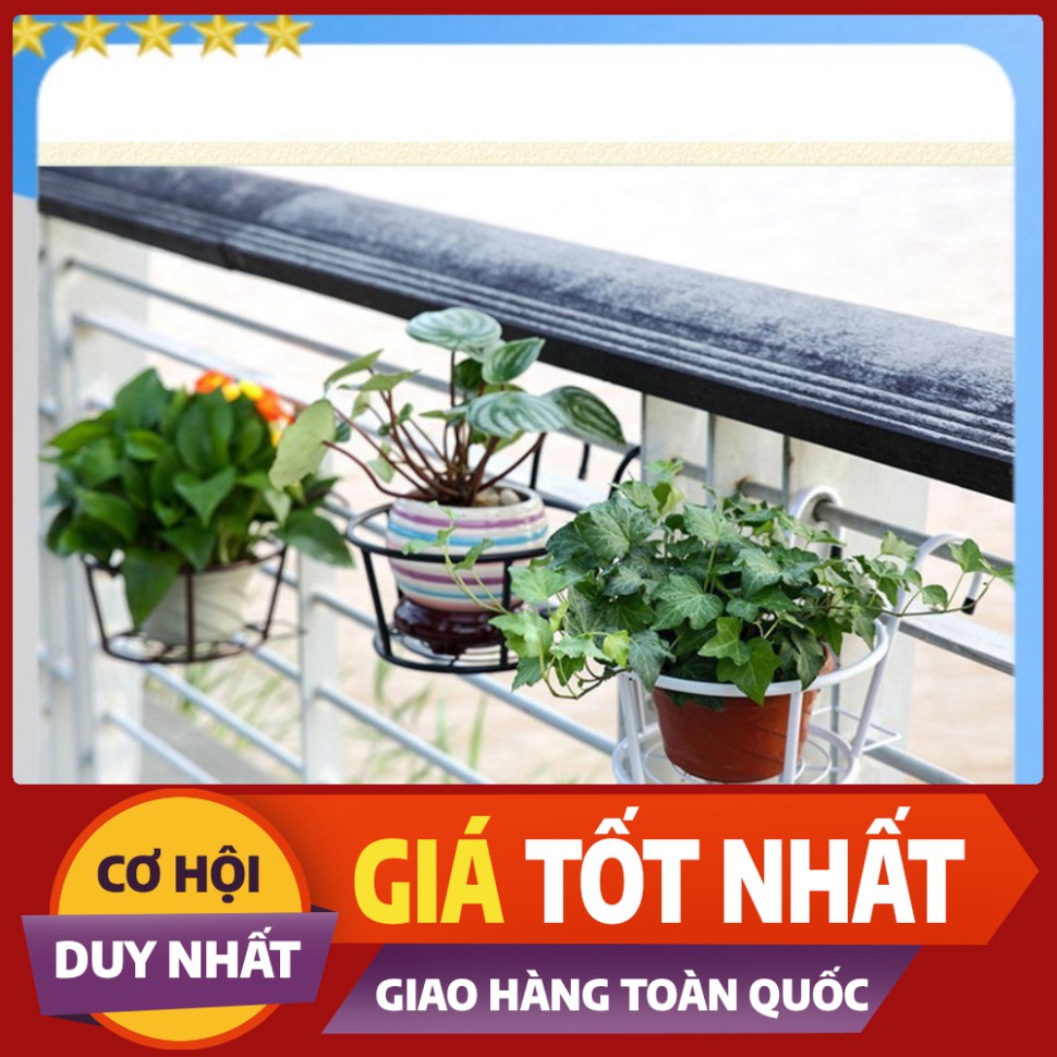 [ giảm giá sốc ] Giỏ Treo Chậu Cây Ngoài Ban Công, Hàng Rào Có Móc Treo Tiện Dụng, Sơn Tĩnh Điện Chống Gỉ Hiệu Quả