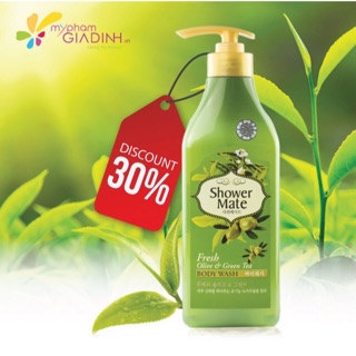 SALE 30%  SỮA TẮM SHOWERMATE FRESH TINH CHẤT DẦU OLIU VÀ TRÀ XANH - SẢN PHẨM CHĂM SÓC DA CHUYÊN BIỆT - Date 8/2020.