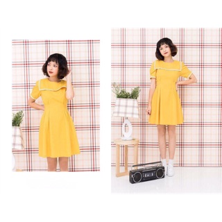 Đầm thuỷ thủ lá viền ren