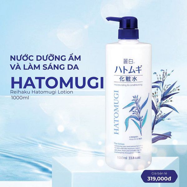 Nước hoa hồng Hatomugi nhật bản 500ml