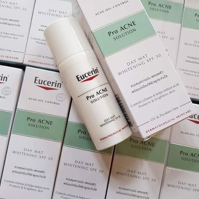 [CHÍNH HÃNG] Kem Dưỡng Trắng Da,Giảm Mụn Eucerin Proacne Day Mat Whitening SPF30