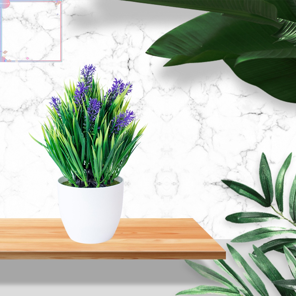 Chậu hoa oải hương giả trang trí tiệc cưới/văn phòng DIY