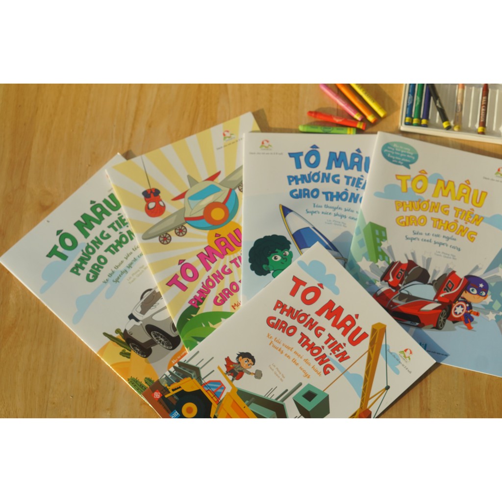 SÁCH - Tô màu phương tiện giao thông (5 tập)