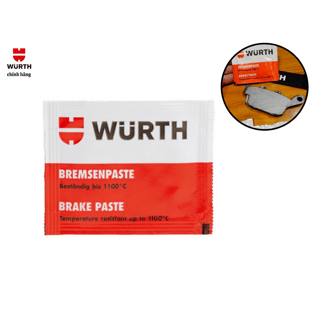 Gói Mỡ Bò Tra Má Phanh Wurth Brake Paste Bảo Trì Hệ Thống Phanh 5.5G