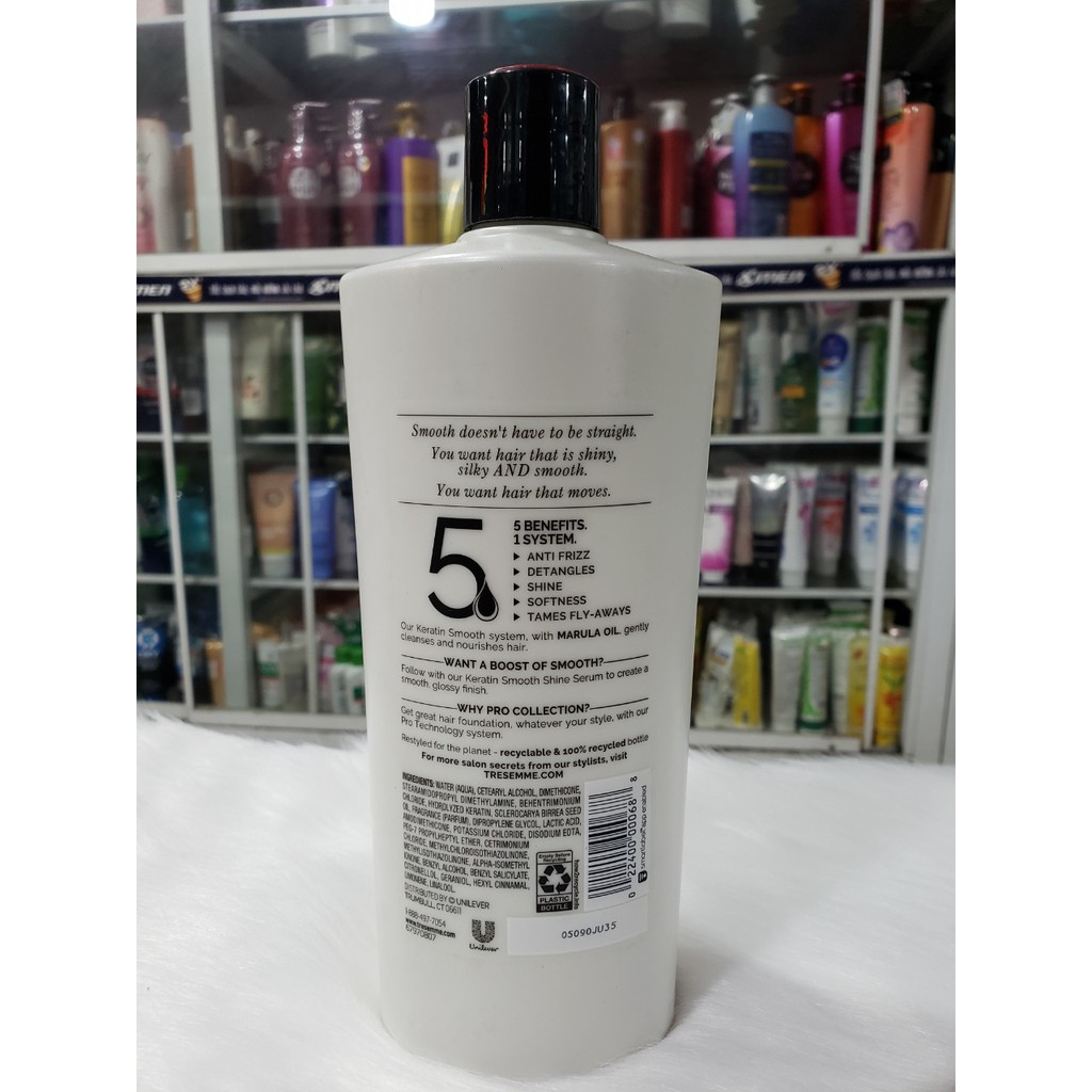 Dầu Xả TRESemme Cho Tóc Nhuộm Keratin Smooth 650ml – Mỹ