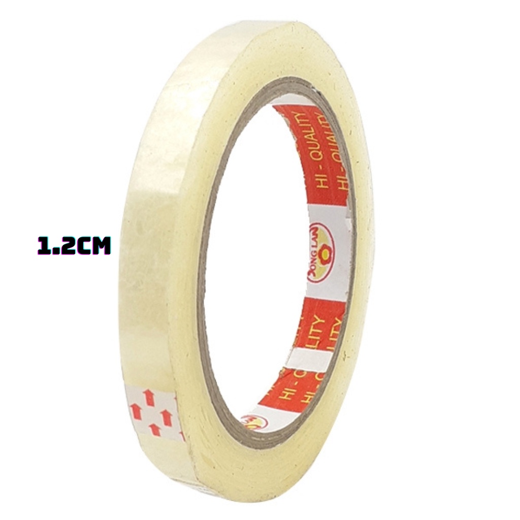 Băng keo trong 1,2cm 2,5cm 5cm ĐẠT CHUẨN Băng keo nhỏ 12mm 25mm 50mm CAM KẾT CHẤT LƯỢNG