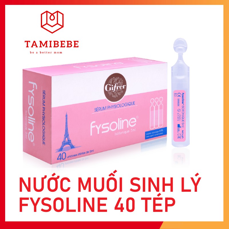 Nước muối sinh lý cho trẻ sơ sinh , nước muối sinh lý pháp 40 tép- TAMIBEBE