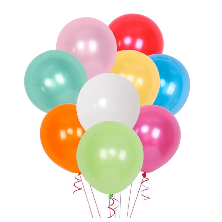 Bong Bóng Bay Nhũ tròn 10 inch , Bong Bóng trang trí sinh nhật trang trí đám cưới Phụ kiện trang trí sinh nhật