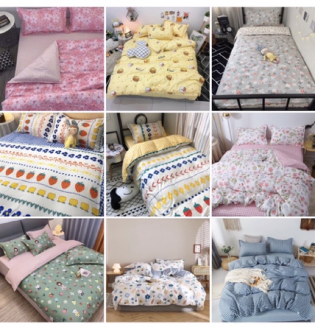 Bộ  chăn ga gối cotton poly nhập khẩu