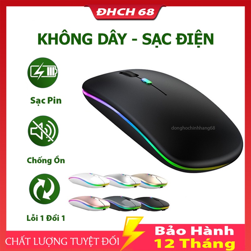 Chuột Máy Tính Không Dây A2 Pro Dùng Pin Sạc, Click Không Gây Tiếng Ồn, Hàng Cao Cấp Bảo Hành 1 Năm