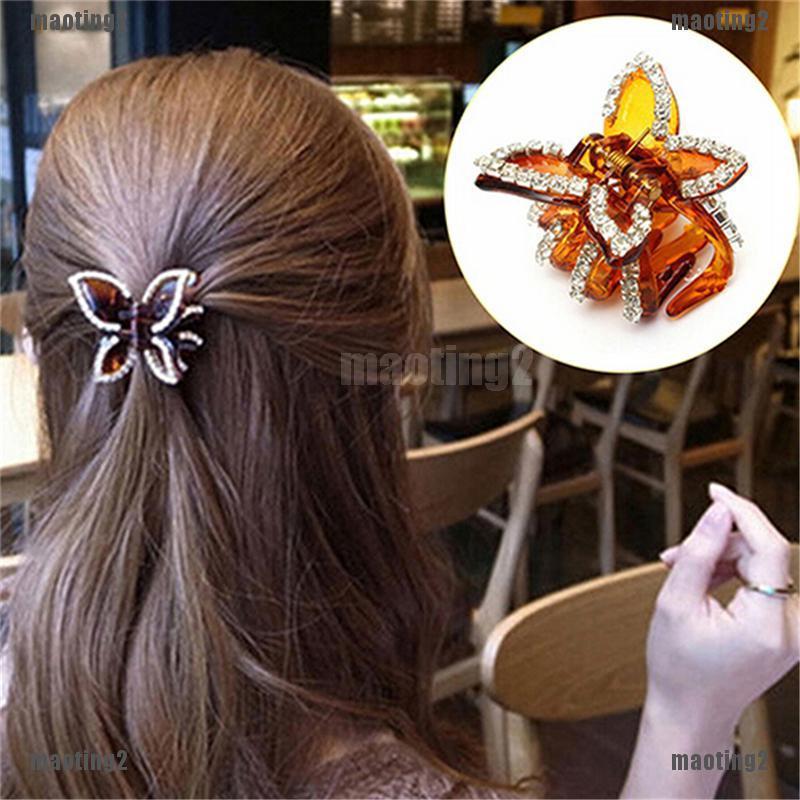 Kẹp tóc bướm đính đá pha lê