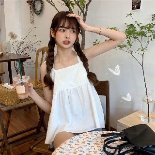 ÁO 2 DÂY THẮT NƠ LƯNG TÍM BE TRẮNG - ÁO BABYDOLL CHẤT ĐŨI DÂY BẢN TO NƠ SAU SIÊU HOT