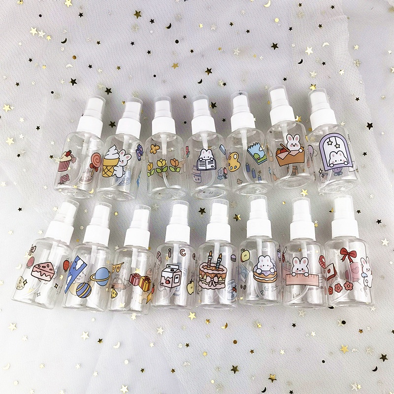 Chai đựng nước hoa dầu gội 50ml / 100ml hình hoạt hình thiết kế dễ thương 35 loại ngẫu nhiên