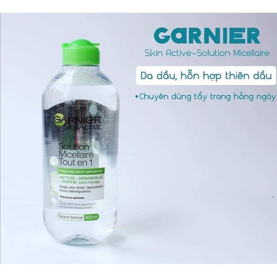 Tẩy Trang Garnier Màu xanh lá 400ml