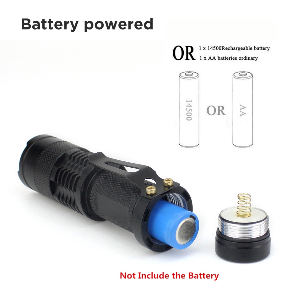 Đèn pin Led mini phóng đại 365nm / 395nm ánh sáng tím dò tìm vết bẩn