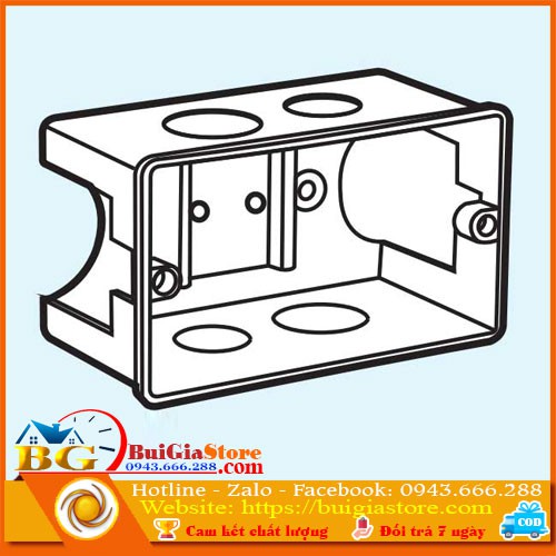 Đế âm chứa Aptomat cài MCB chống cháy