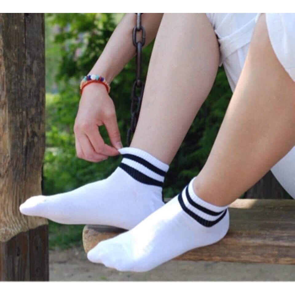 Tất cổ ngắn nữ cotton kiểu Hàn Quốc co giãn kháng khuẩn