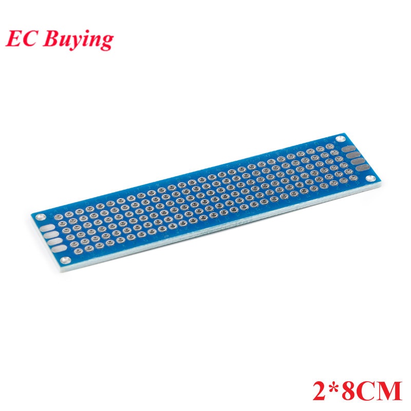 Bảng Mạch Breadboard Hai Mặt Màu Xanh Dương 2 * 8cm 3 * 7cm 4 * 6cm 5 * 7cm 7 * 9cm 2.54mm