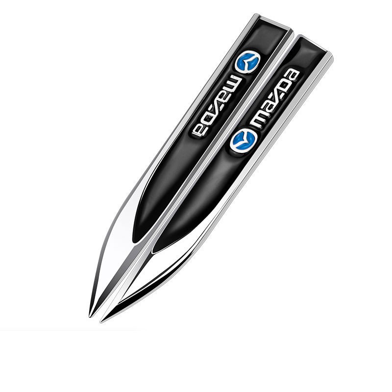 FENDER Set 2 Miếng Dán Trang Trí Tấm Chắn Bùn Bằng Kim Loại 3D Dành Cho Mazda 2 3 5 CX5 CX30