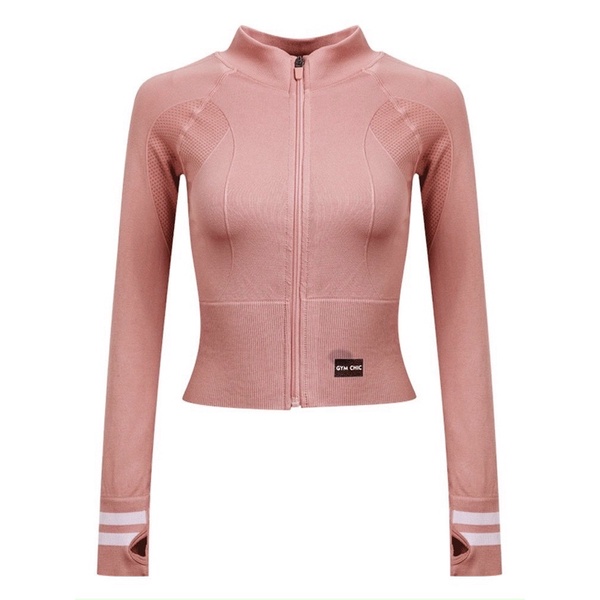 ÁO KHOÁC CROPTOP GYM CHIC VẢI DỆT QUẢNG CHÂU
