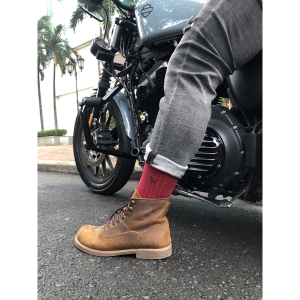 Tất nam cổ cao BRODY Đỏ Đô Cotton  Cao cấp Thời trang nam - MC00579