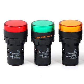 Đèn Led Báo Nguồn AC 220V AD16-22D (Đủ màu)