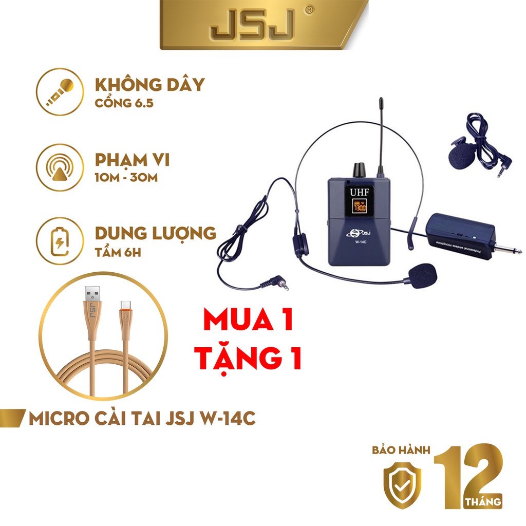 Mã ELMALL10 giảm 10% đơn 500K  Mua 1 Tặng 1 Micro Cài Tai W-14C JSJ thumbnail
